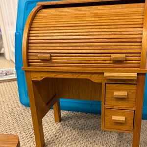 American Girl Doll furniture from Kit: roll top desk and swivel chair